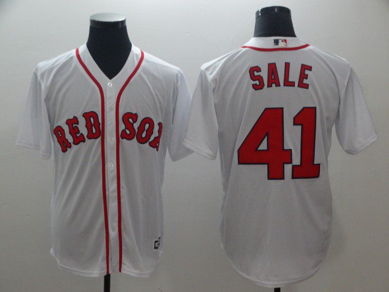 Men Boston Red Sox #41 Sale White Game MLB Jerseys